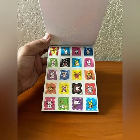 NEW RARE Vintage Y2K Jim Benton Happy Bunny 16 Postcards & 20 Stickers Set - Picture 3 of 7